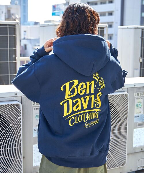 BEN DAVIS（ベンデイビス）の「【BEN DAVIS（ベンデイビス）】CLASSIC LOGO HALF ZIPPK NV / スウェット ジップ オーバーサイズ 刺繍 裏起毛（パーカー・メンズ・ブラック/ネイビー/アッシュグレー・X-LARGE/LARGE/MEDIUM）」の21枚目の写真