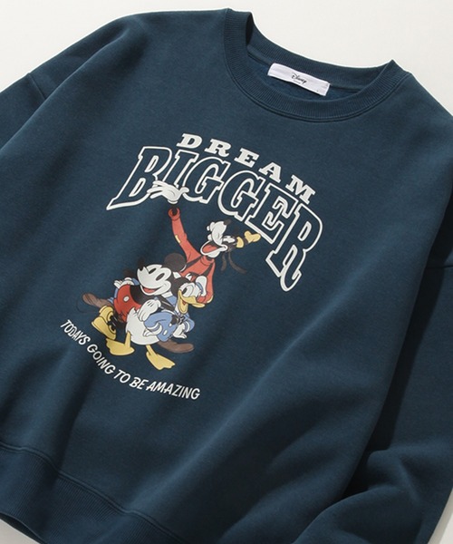 Disney(ディズニー)の「【Disney/ディズニー】ディズニーキャラクター アートワーク 裏起毛 ワイドシルエット ドロップショルダー クルーネック スウェット トレーナー(スウェット・レディース・杢グレー/オートミール/スミクロ/ブルー系その他/ブラック系その他/ベージュ系その他・M/L)」の19枚目の写真