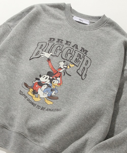 Disney(ディズニー)の「【Disney/ディズニー】ディズニーキャラクター アートワーク 裏起毛 ワイドシルエット ドロップショルダー クルーネック スウェット トレーナー(スウェット・レディース・杢グレー/オートミール/スミクロ/ブルー系その他/ブラック系その他/ベージュ系その他・M/L)」の17枚目の写真