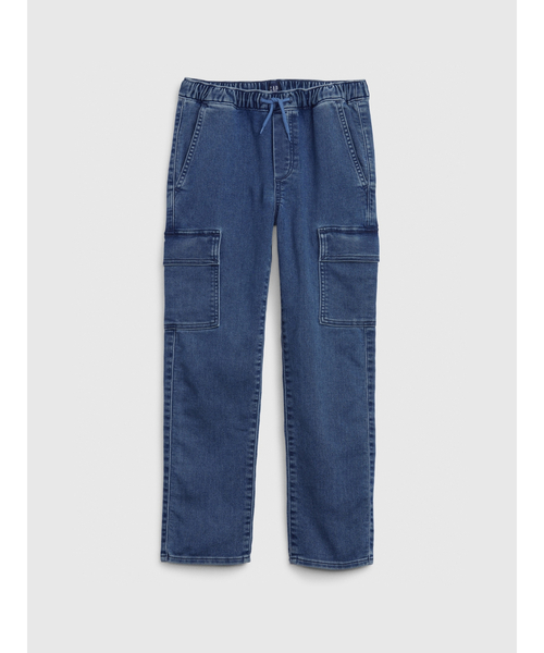 GAP（ギャップ）の「ストレートデニム カーゴパンツ (キッズ)（デニムパンツ・キッズ・インディゴブルー・140cm/110cm/120cm/150cm/130cm/160cm）」の4枚目の写真