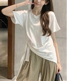 ベルト付き プルオーバー Tシャツ