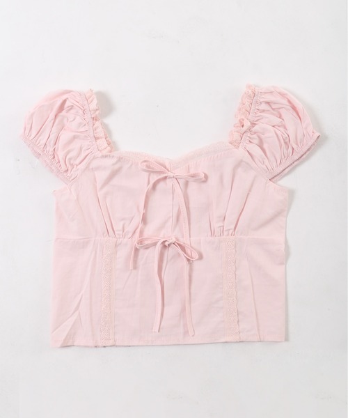 PHILLY（フィリー）の「【PHILLY】フロントリボンブラウス（シャツ/ブラウス・レディース・ホワイト/ピンク・FREE）」の17枚目の写真