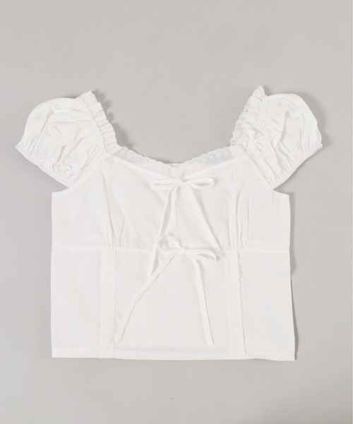 PHILLY（フィリー）の「【PHILLY】フロントリボンブラウス（シャツ/ブラウス・レディース・ホワイト/ピンク・FREE）」の18枚目の写真