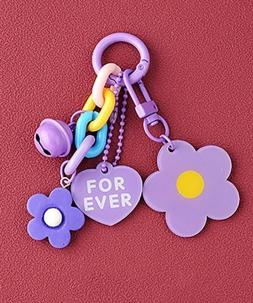 セール】【urge select】カラフル フラワー×チェーン キーホルダー