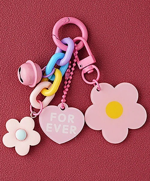 セール】【urge select】カラフル フラワー×チェーン キーホルダー
