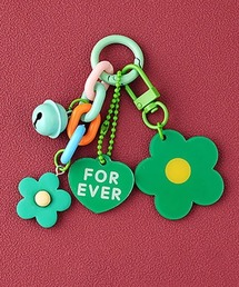 Mayree（メイリー）の「【urge select】カラフル フラワー×チェーン キーホルダー/バッグチャーム【マルチウェイ/6色展開】(ベル付き)（キーホルダー）」