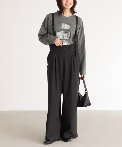 n'OrLABEL（ノアールレーベル）の「『フォトプリントロンT＆チュールプルオーバーセット』（Tシャツ/カットソー・レディース・チャコール/オフホワイト・FREE）」の13枚目の写真