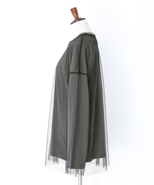 n'OrLABEL（ノアールレーベル）の「『フォトプリントロンT＆チュールプルオーバーセット』（Tシャツ/カットソー・レディース・チャコール/オフホワイト・FREE）」の22枚目の写真