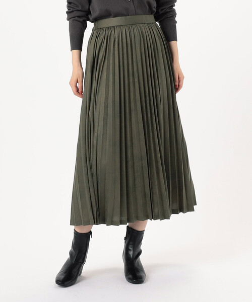 COMME CA ISM（コムサイズム）の「レザー調ジャージー　アコーディオンプリーツスカート（スカート・レディース・カーキ/ブラック/ライトグレー・LARGE/MEDIUM/SMALL）」の14枚目の写真