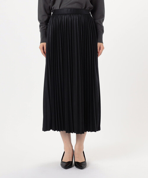 COMME CA ISM（コムサイズム）の「レザー調ジャージー　アコーディオンプリーツスカート（スカート・レディース・カーキ/ブラック/ライトグレー・LARGE/MEDIUM/SMALL）」の16枚目の写真