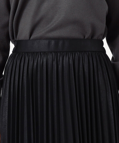 COMME CA ISM（コムサイズム）の「レザー調ジャージー　アコーディオンプリーツスカート（スカート・レディース・カーキ/ブラック/ライトグレー・LARGE/MEDIUM/SMALL）」の19枚目の写真