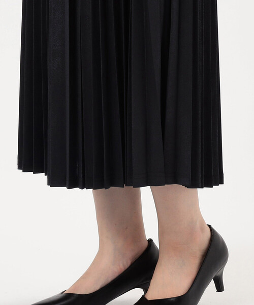 COMME CA ISM（コムサイズム）の「レザー調ジャージー　アコーディオンプリーツスカート（スカート・レディース・カーキ/ブラック/ライトグレー・LARGE/MEDIUM/SMALL）」の21枚目の写真