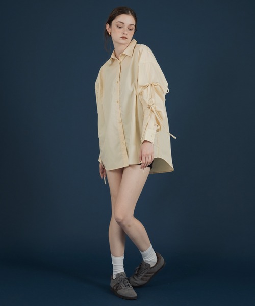 ブロードリボンオーバーサイズブラウスシャツ（シャツ/ブラウス