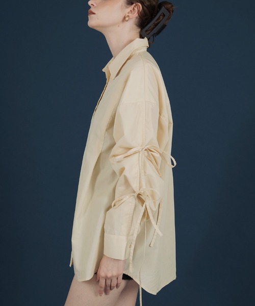 ブロードリボンオーバーサイズブラウスシャツ（シャツ/ブラウス