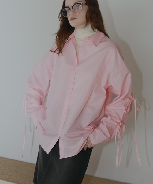 ブロードリボンオーバーサイズブラウスシャツ（シャツ/ブラウス