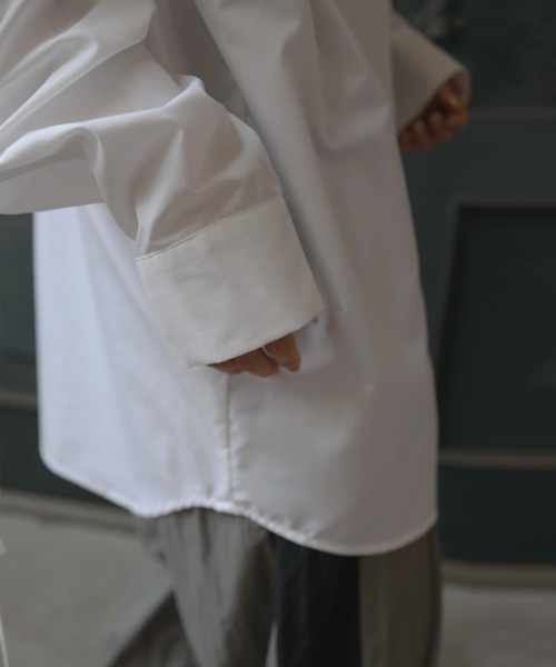 Mili affinity（ミリアフィニティー）の「ブロードリボンオーバーサイズブラウスシャツ（シャツ/ブラウス・レディース・ブラック/オフホワイト/ブルー/イエロー/ピンク・FREE）」の9枚目の写真