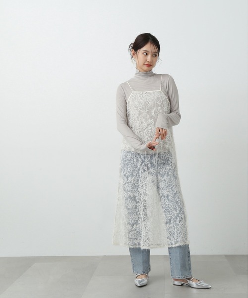 N.（N. Natural Beauty Basic）（エヌエヌナチュラルビューティーベーシック）の「◆◇ハイネックシアーインナー（Tシャツ/カットソー・レディース・ブラック/オフホワイト/グレー/ピンク・MEDIUM）」の22枚目の写真