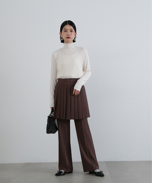 N.（N. Natural Beauty Basic）（エヌエヌナチュラルビューティーベーシック）の「◆◇ハイネックシアーインナー（Tシャツ/カットソー・レディース・ブラック/オフホワイト/グレー/ピンク・MEDIUM）」の8枚目の写真