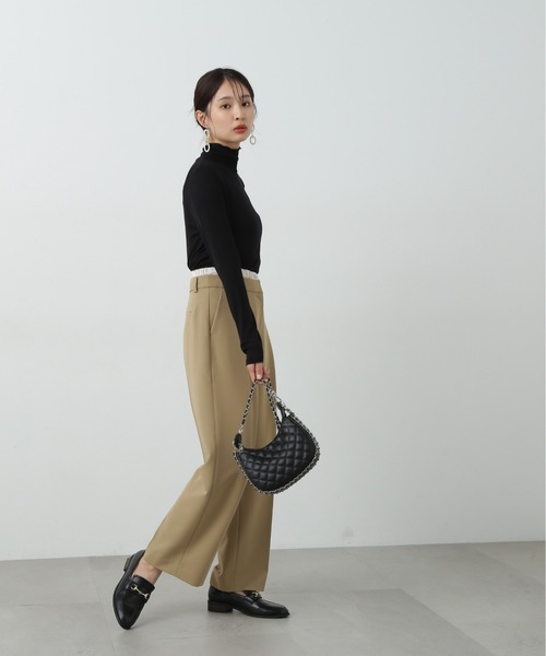 N.（N. Natural Beauty Basic）（エヌエヌナチュラルビューティーベーシック）の「◆◇ハイネックシアーインナー（Tシャツ/カットソー・レディース・ブラック/オフホワイト/グレー/ピンク・MEDIUM）」の16枚目の写真