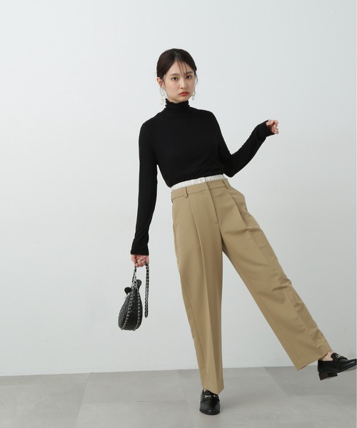 N.（N. Natural Beauty Basic）（エヌエヌナチュラルビューティーベーシック）の「◆◇ハイネックシアーインナー（Tシャツ/カットソー・レディース・ブラック/オフホワイト/グレー/ピンク・MEDIUM）」の18枚目の写真