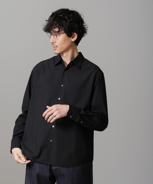 NANO universe(ナノユニバース)の「バンブーフォート レギュラーカラーシャツ(シャツ/ブラウス・メンズ・ブラック/ホワイト/ベージュ・S/L/M)」の4枚目の写真