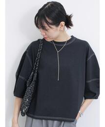 Samansa Mos2 blue | ◎バルーンスリーブプルオーバー(Tシャツ/カットソー)