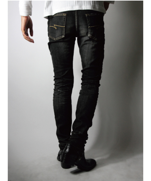 JACKROSE(ジャックローズ)の「ハイパーストレッチパンクロックダメージデニム(デニムパンツ・メンズ・インディゴブルー/サックスブルー/ブラック・S/XL/L/M)」の13枚目の写真