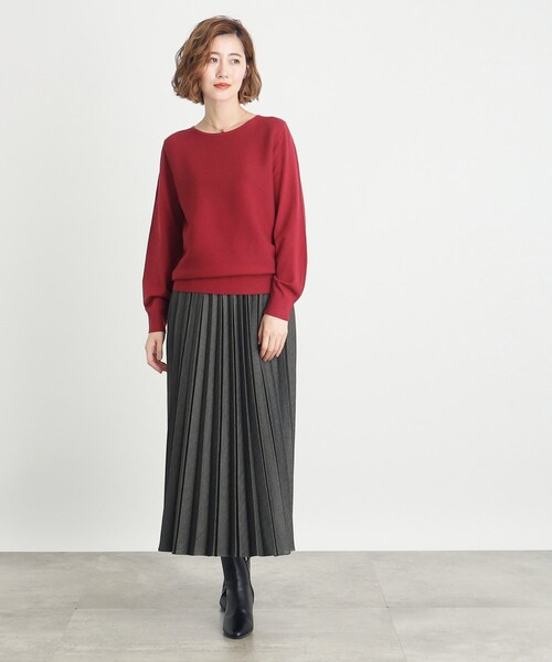 grove(グローブ)の「◆ヘリンボン/チェックランダムプリーツスカート(スカート・レディース・ブラウン系その他/グリーン/チャコールグレー/ブラック系1・03/02/01/04/05)」の7枚目の写真