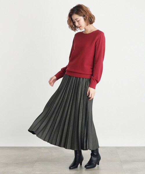 grove(グローブ)の「◆ヘリンボン/チェックランダムプリーツスカート(スカート・レディース・ブラウン系その他/グリーン/チャコールグレー/ブラック系1・03/02/01/04/05)」の8枚目の写真