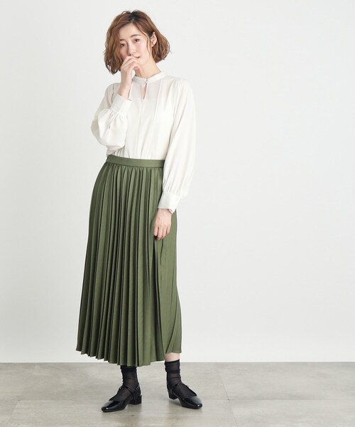 grove(グローブ)の「◆ヘリンボン/チェックランダムプリーツスカート(スカート・レディース・ブラウン系その他/グリーン/チャコールグレー/ブラック系1・03/02/01/04/05)」の13枚目の写真