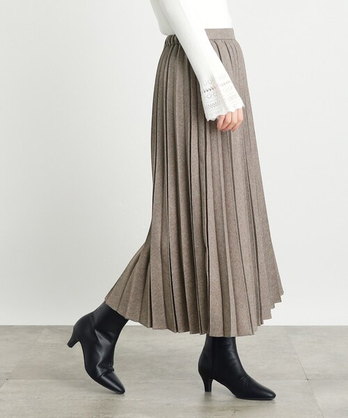 grove(グローブ)の「◆ヘリンボン/チェックランダムプリーツスカート(スカート・レディース・ブラウン系その他/グリーン/チャコールグレー/ブラック系1・03/02/01/04/05)」の15枚目の写真