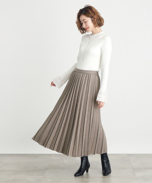 grove(グローブ)の「◆ヘリンボン/チェックランダムプリーツスカート(スカート・レディース・ブラウン系その他/グリーン/チャコールグレー/ブラック系1・03/02/01/04/05)」の17枚目の写真