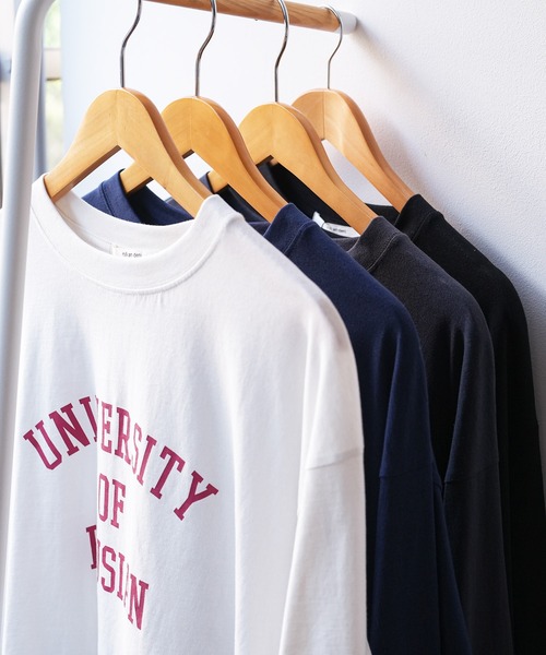 mili an deni(ミリアンデニ)の「カレッジプリントロンT(Tシャツ/カットソー・レディース・ネイビー/ブラック/チャコールグレー/オフホワイト・L/M)」の10枚目の写真