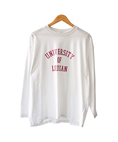 mili an deni(ミリアンデニ)の「カレッジプリントロンT(Tシャツ/カットソー・レディース・ネイビー/ブラック/チャコールグレー/オフホワイト・L/M)」の13枚目の写真