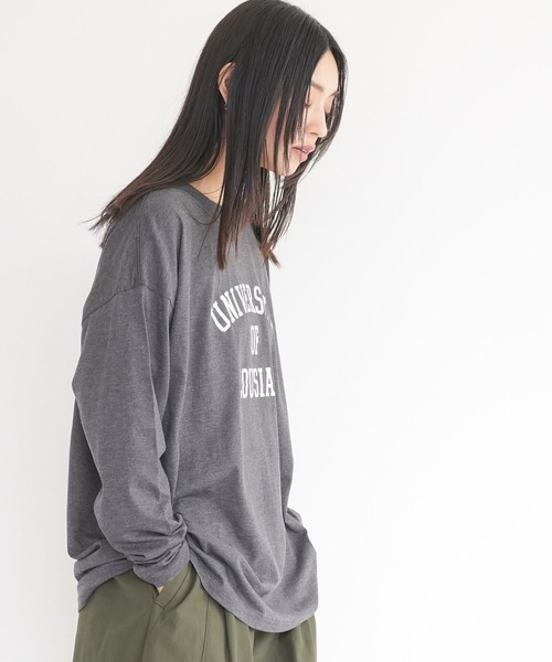 mili an deni(ミリアンデニ)の「カレッジプリントロンT(Tシャツ/カットソー・レディース・ネイビー/ブラック/チャコールグレー/オフホワイト・L/M)」の21枚目の写真