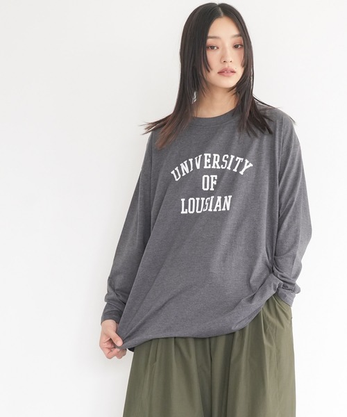 mili an deni(ミリアンデニ)の「カレッジプリントロンT(Tシャツ/カットソー・レディース・ネイビー/ブラック/チャコールグレー/オフホワイト・L/M)」の22枚目の写真