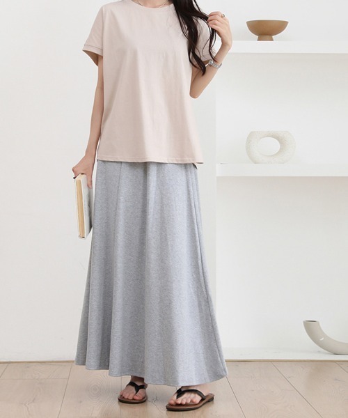 Doux Belle（ドゥーベル）の「落ち感フレアスカート（スカート・レディース・ダークグレー/ブラック/ライトグレー/グリーン/ベージュ・FREE）」の7枚目の写真