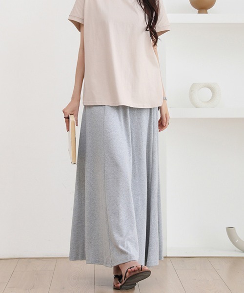 Doux Belle（ドゥーベル）の「落ち感フレアスカート（スカート・レディース・ダークグレー/ブラック/ライトグレー/グリーン/ベージュ・FREE）」の9枚目の写真