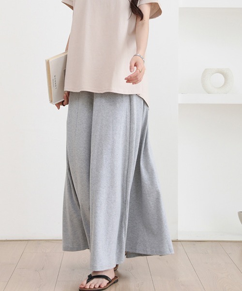 Doux Belle（ドゥーベル）の「落ち感フレアスカート（スカート・レディース・ダークグレー/ブラック/ライトグレー/グリーン/ベージュ・FREE）」の10枚目の写真