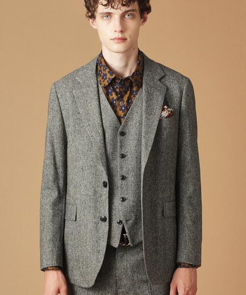 【セール】【3ピース対応/日本製】ネップ ホームスパン ジャケット（テーラードジャケット）｜40ct＆525（フォーティーカラッツアンドゴーニーゴ）