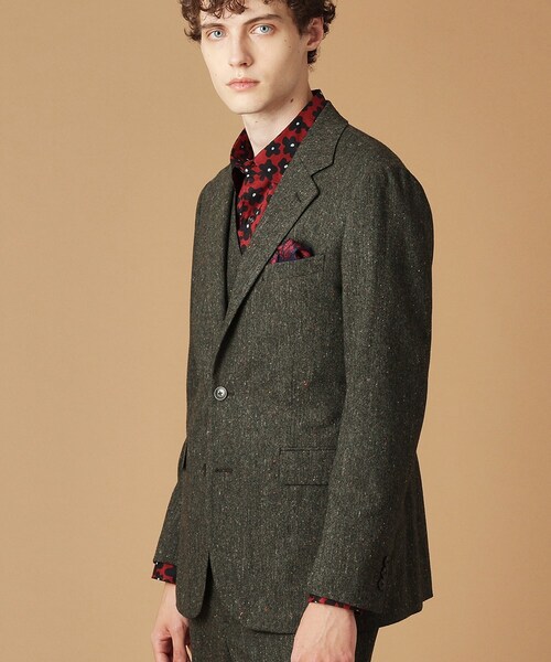 【セール】【3ピース対応/日本製】ネップ ホームスパン ジャケット（テーラードジャケット）｜40ct＆525（フォーティーカラッツアンドゴーニーゴ）