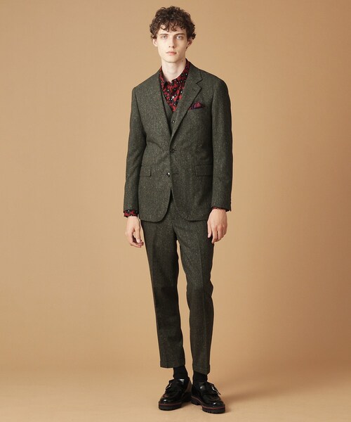 【セール】【3ピース対応/日本製】ネップ ホームスパン ジャケット（テーラードジャケット）｜40ct＆525（フォーティーカラッツアンドゴーニーゴ）