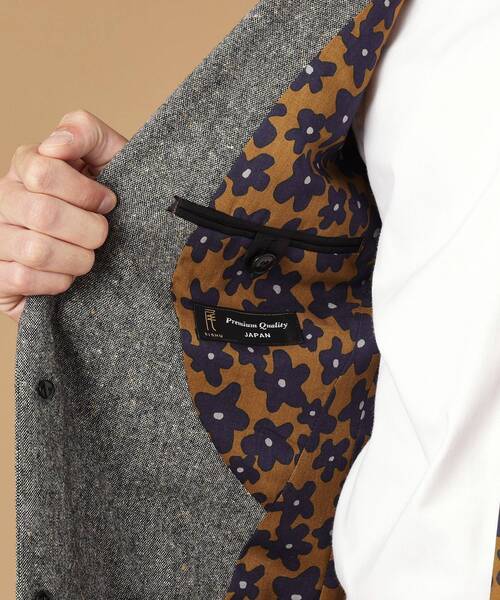 【セール】【3ピース対応/日本製】ネップ ホームスパン ジャケット（テーラードジャケット）｜40ct＆525（フォーティーカラッツアンドゴーニーゴ）