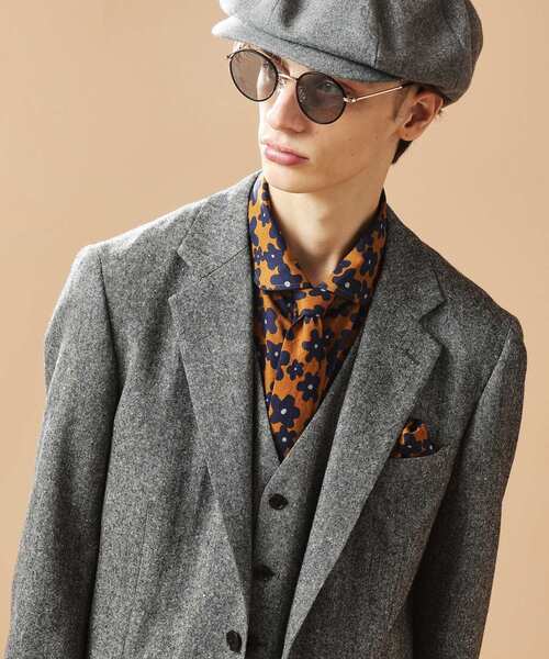 【セール】【3ピース対応/日本製】ネップ ホームスパン ジャケット（テーラードジャケット）｜40ct＆525（フォーティーカラッツアンドゴーニーゴ）