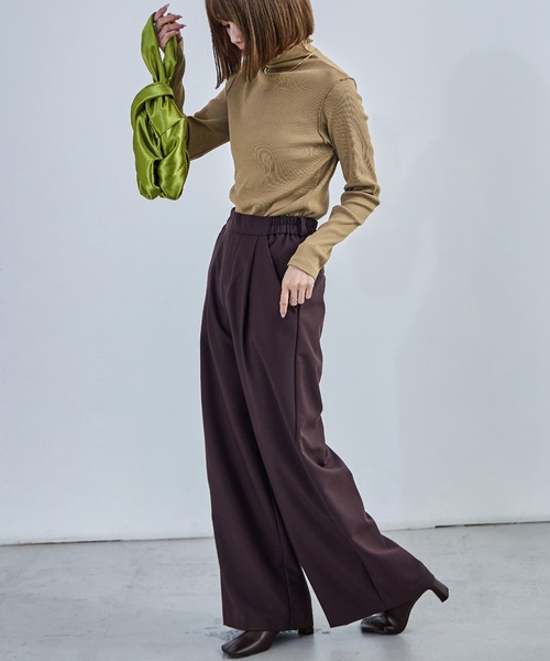 Fashion Letter(ファッションレター)の「【M-4L】ハイネックメローリブカットソー 長袖 ロングスリーブ きれいめ(Tシャツ/カットソー・レディース・ブラック/ベージュ/オフホワイト・M/4L/3L/LL/L)」の21枚目の写真