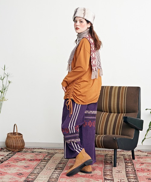 チャイハネ（チャイハネ）の「【チャイハネ】フォアトラ インナートップス（Tシャツ/カットソー・レディース・ホワイト/キャメル/カーキ/ブラック・FREE）」の14枚目の写真