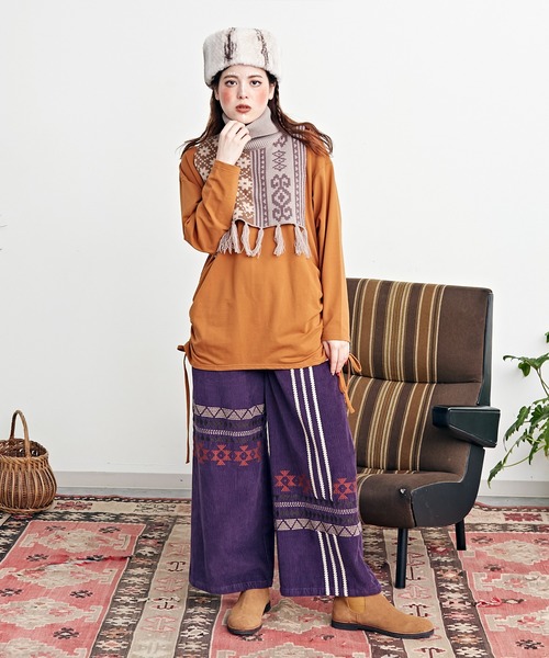 チャイハネ（チャイハネ）の「【チャイハネ】フォアトラ インナートップス（Tシャツ/カットソー・レディース・ホワイト/キャメル/カーキ/ブラック・FREE）」の15枚目の写真