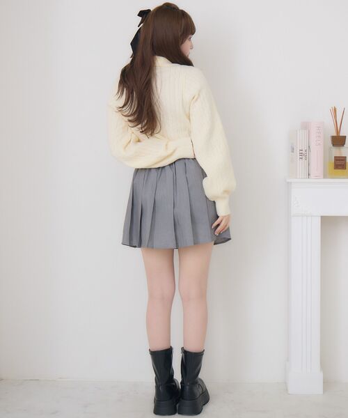 ems excite（エムズエキサイト）の「WZIPケーブルNT（ニット/セーター・レディース・ナチュラル/ダークグレー/ピンク/ブルー・FREE）」の19枚目の写真