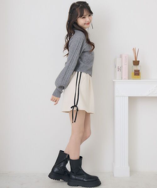 ems excite（エムズエキサイト）の「WZIPケーブルNT（ニット/セーター・レディース・ナチュラル/ダークグレー/ピンク/ブルー・FREE）」の13枚目の写真