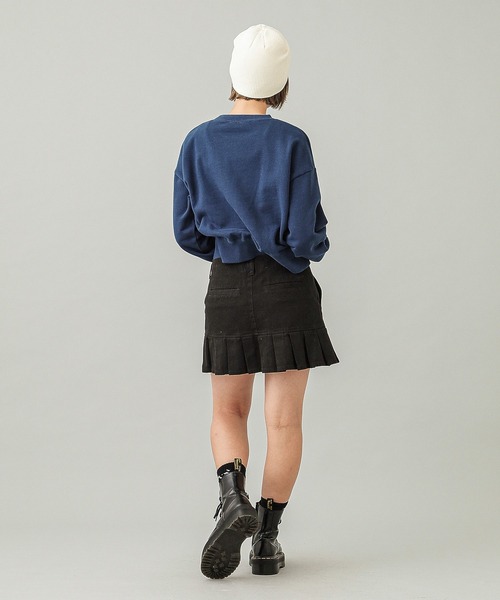 X-girl（エックスガール）の「STANDARD BEANIE（ニットキャップ/ビーニー・レディース・ブラック/オフホワイト・ONE SIZE）」の16枚目の写真